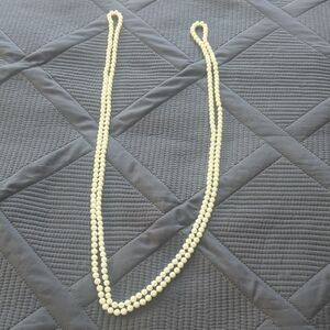 Elegant Cream Faux Pearl Beaded Necklace